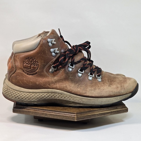 Timberland Hiking Boots Mens Size 11.5 Brown Leather Waterproof TimberDry A1RMA - Picture 1 of 10